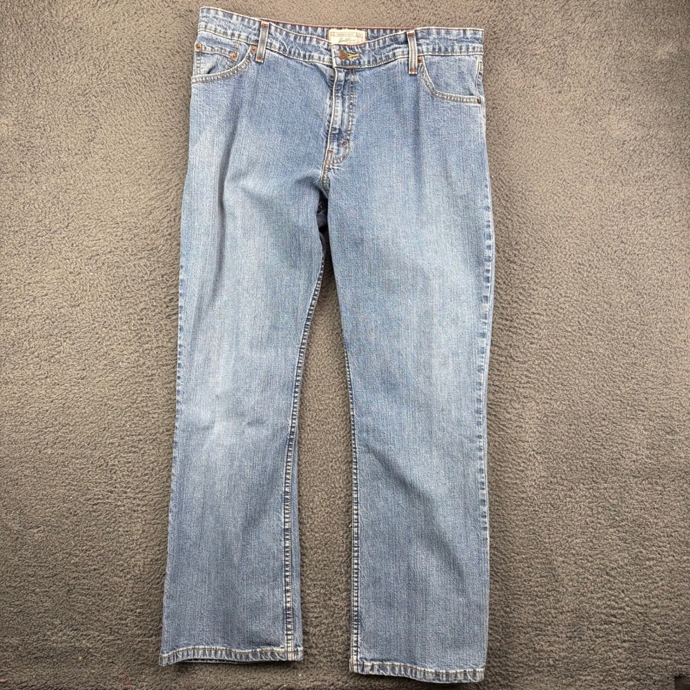 Levi Strauss Signature Girls Stretch Mid Rise Bootcut Jeans Blue Wash Size 18M